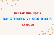 Bài 5 trang 71 SGK Hóa 8: Xác định phần trăm theo khối lượng của nguyên tố, lập công thức hoá học của hợp chất